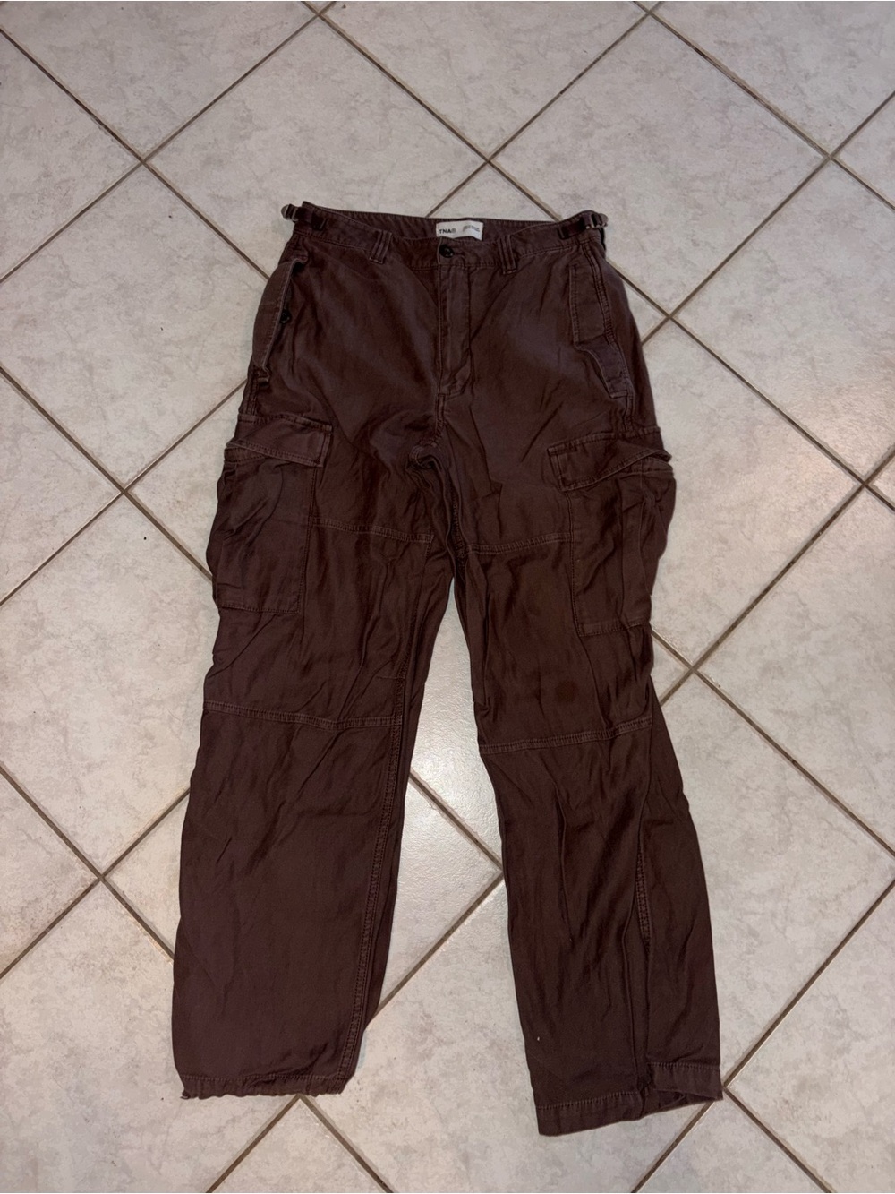TNA Men's Dark Brown Cargo Pants